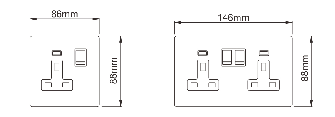 Switch socket 9023SPL2
