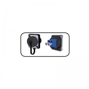 SLC-WP-W/B IP67 D LC fiber optic waterproof socket.