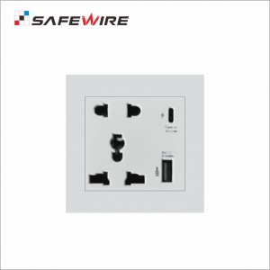 Universal socket with USB Charger Wall switch socket