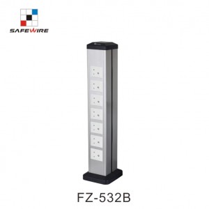 Safewire 532 Series Mobility-Installation Mini-Cloumns Double Side Aluminum Stand Pole Socket