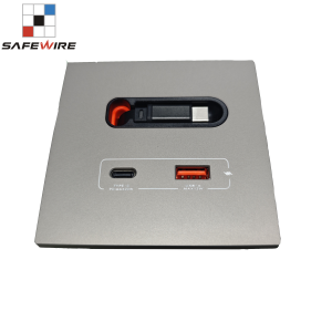 Power Adapter Extension Cable with USB Type A+C Socket GaN 20W USB Charger Sf-USB-Oxx-20wb1