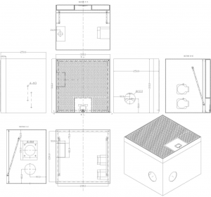 Safewire PU-300 the Open-type Base Box Is Made of 304 Stainless Steel 86/110/120/Industrial Type Modules Customizable