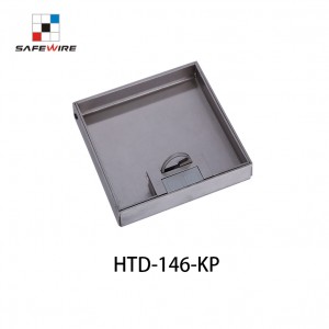 Safewire HTD-146-KP Series: Double Hinge Brass/SUS Stainless Lid, Floor Boxes with Panel of 146*146 mm