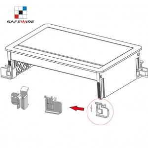 Safewire FZ-ZSG-B Flip-top table stand Power Outlet+Data Outlet or USB