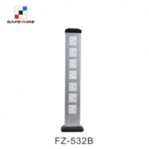 Safewire 532 Series Mobility-Installation Mini-Cloumns Double Side Aluminum Stand Pole Socket