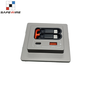 Power Adapter Extension Cable with USB Type A+C Socket GaN 20W USB Charger Sf-USB-Oxx-20wb2