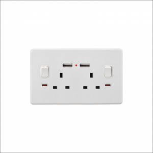 2x13A socket with 2 USB Port 13A