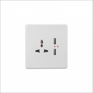 13A MF switched socket with 2USB 10A