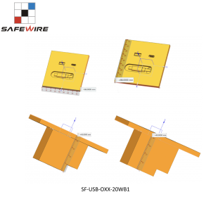 Power Adapter Extension Cable with USB Type A+C Socket GaN 20W USB Charger Sf-USB-Oxx-20wb1