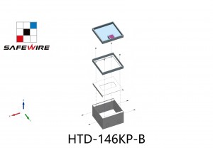 Safewire Htd -146K /Kp Series: Double Hinge Brass/SUS Stainless Lid, Floor Boxes with Panel of 146*146 mm