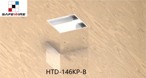 Safewire Htd -146K /Kp Series: Double Hinge Brass/SUS Stainless Lid, Floor Boxes with Panel of 146*146 mm