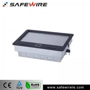 HTD-627B The ABS material ground socket box can be equipped with 45/86/110/120 type modules international socket