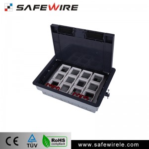 HTD-627B The ABS material ground socket box can be equipped with 45/86/110/120 type modules international socket