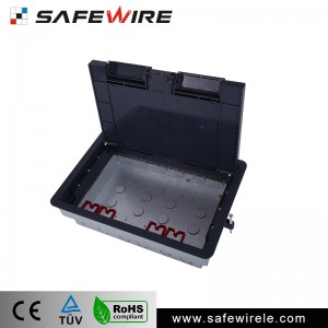 HTD-627B The ABS material ground socket box can be equipped with 45/86/110/120 type modules international socket