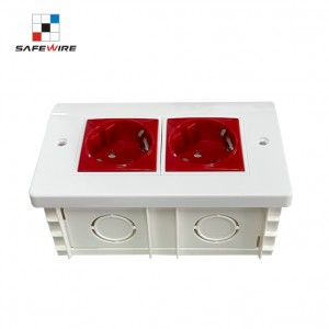 SAB-02 2 gang 86*146mm DLP trunking system with 45mm modules and socket