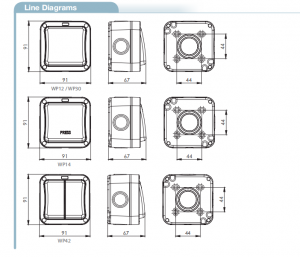 902ALF BS Standard 2 Gang IP66 Outdoor Waterproof UK Wall Switch Socket