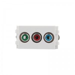 AV Color Difference Audio-Video Welding Free 3RCA Socket