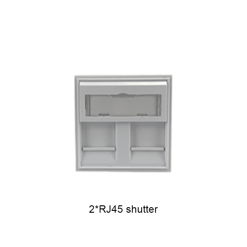 Double single socket with 2*RJ45 shutter Featured Image