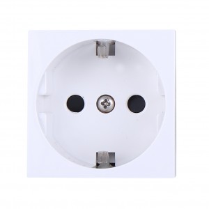 45*45mm PC Module grounding German Socket Outlet / grounding German Electrical Outlet