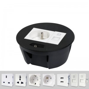 Power Module/Circular Desktop Socket with/Mounted Desk Socket