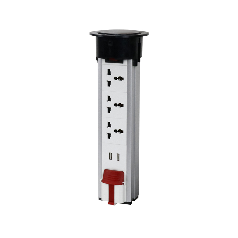 Vertical Power Socket/Cylindrical Liftable Pop up with USB Featured Image