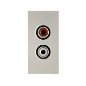 22.5*45mm ABS Material Audio Socket / Audio Outlet Wall Socket