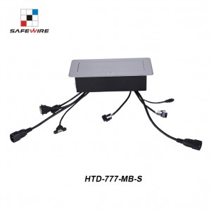 HTD-517-MB-S & Multi-Functional Pop-Up Desk Top Socket Factory Direct Zinc