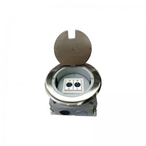 Round Stainless Steel Flush Mounting Floor Boxes/Junction Box/Eletrical Outlet