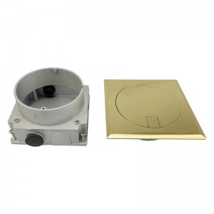 Round Stainless Steel Flush Mounting Floor Boxes/Junction Box/Eletrical Outlet