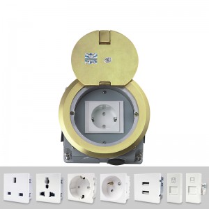 Round Stainless Steel Flush Mounting Floor Boxes/Junction Box/Eletrical Outlet