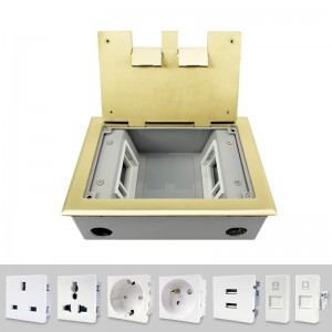 H62 Brass Residential Floor Boxes Screw Lid/Electric Plug Socket