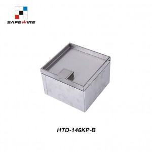 Safewire Htd -146K /Kp Series: Double Hinge Brass/SUS Stainless Lid, Floor Boxes with Panel of 146*146 mm