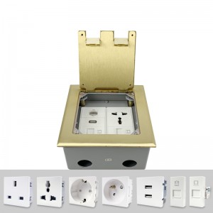 IEC60884 Standard Floor Mounted Sockets / Grounded Tank / Electrical Floor Receptacle