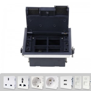Square Flush-Mounting Hidden Cabinet Socket / Floor Socket Outlet / Plug Socket