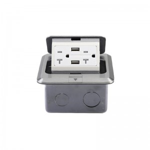 Htd-J02L Normal Pop-up & Soft Pop-up Available Floor Socket with GFCI Module and USB Port