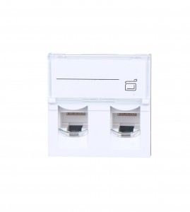 45*45mm RJ45 utp cat6 toolless 2 port