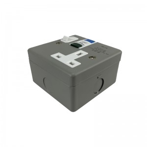 RCD 13A Metal Switch Single RCD Metal Socket, Switched