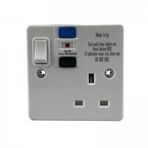 Single RCD Plastic Socket, RCD Switched Socket