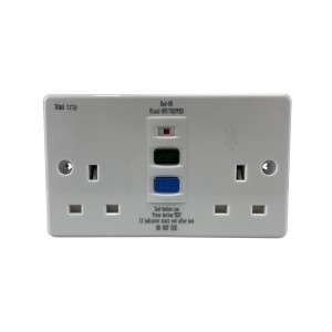 Twin RCD Plastic Socket, Unswitched