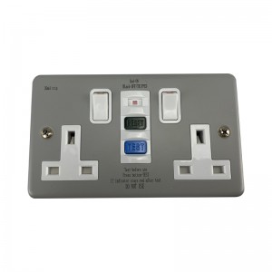 Double RCD Metal Socket, RCD British Switch