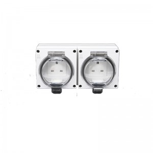 2 Gang Germany IP66 Waterproof Socket Wall Socket Outdoor