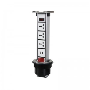 Aluminium Alloy Material Conference Table Socket Vertical Plug Socket/Liftable Socket