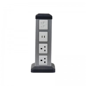 Silver Color Data and Power Poles/Vertical Electrical Socket/Garden Socket Pillar