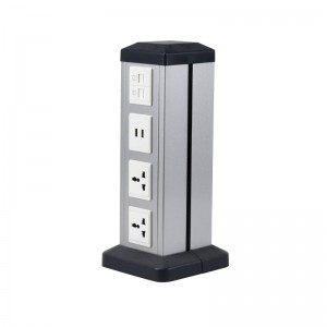 Silver Color Data and Power Poles/Vertical Electrical Socket/Garden Socket Pillar