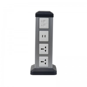 Silver Color Data and Power Poles/Vertical Electrical Socket/Garden Socket Pillar