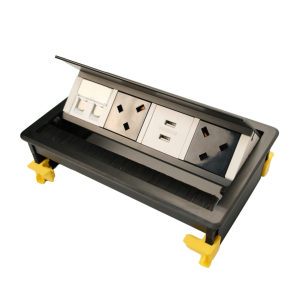 Safewire# FZ-ZSG-B Flip-top Desk table  Power Outlet+Data Outlet or USB
