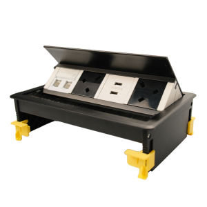 Safewire# FZ-ZSG-B Flip-top Desk table  Power Outlet+Data Outlet or USB