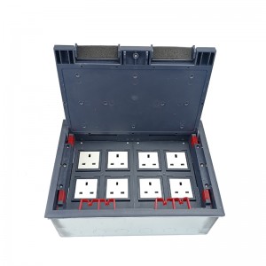 Htd-626as/Ss/Sp-C Stainless Box Underfloor Socket with 16 Ways 45*45mm Modules