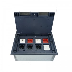 Htd-628as/Ss/Sp-C Under Floor Stainless Box for Floor Box Electrical Sockets with 16 Ways 45*45mm Module