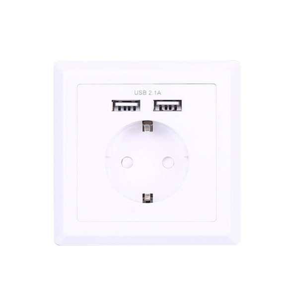 Wall flush-mounting USB charger